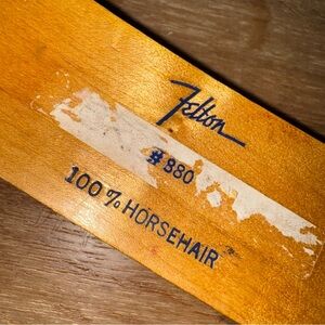 FELTON 100% Horse Hair Shine Brush no. 880 Made In USA Workware Shoe Shin Soft